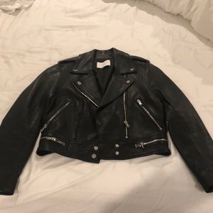 Sandro leather jacket never worn.